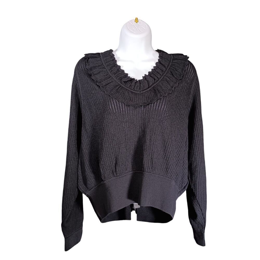 Molli Black Ruffled Sweater